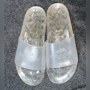 Coach Flip flops clear
